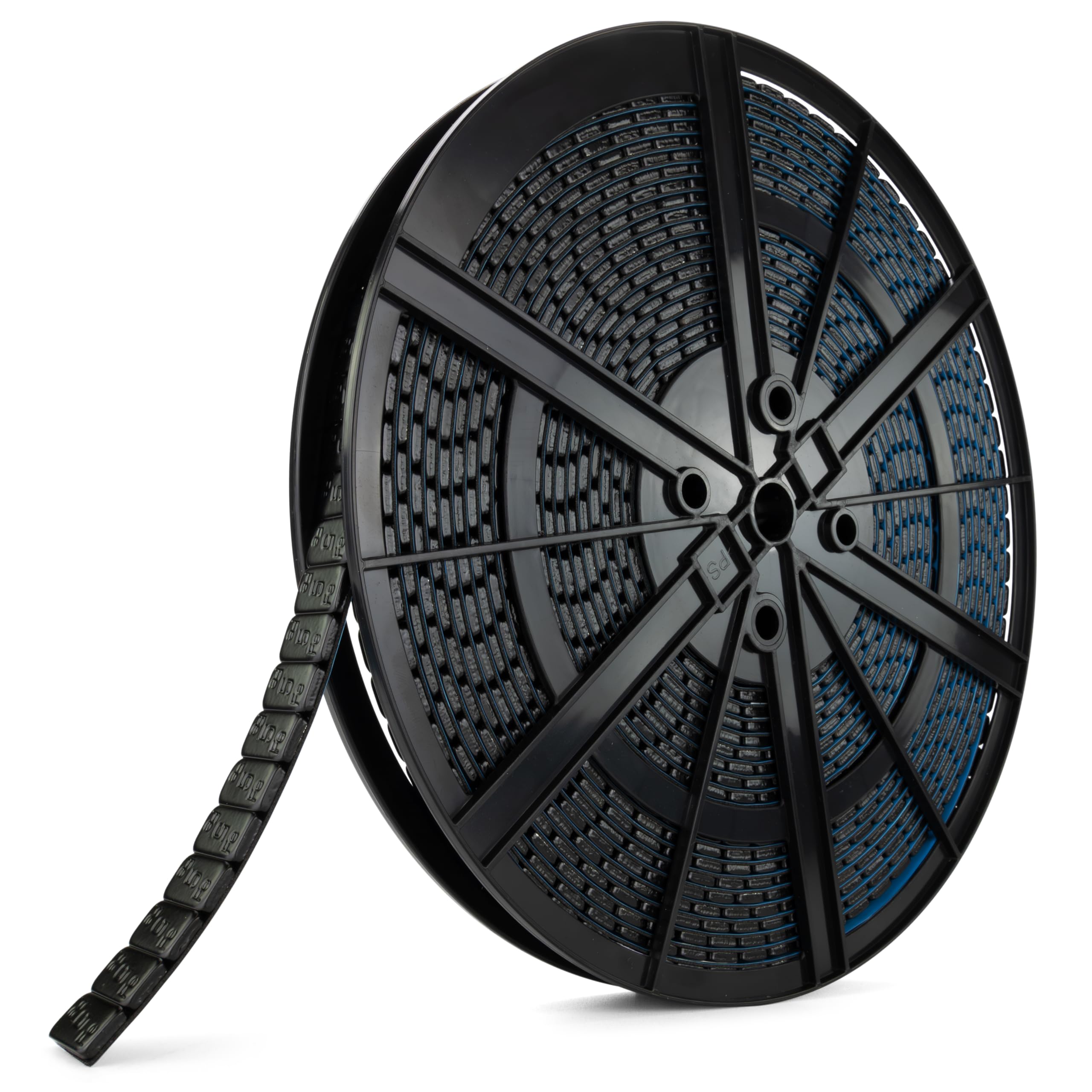 HASKYY 5 kg de masses d'équilibrage adhésives autocollantes 1000 x 5 g Noir Rouleau de poids avec bord détachable, poids d'équilibrage 19 mm de long, barrette adhésive pour jantes en acier et en