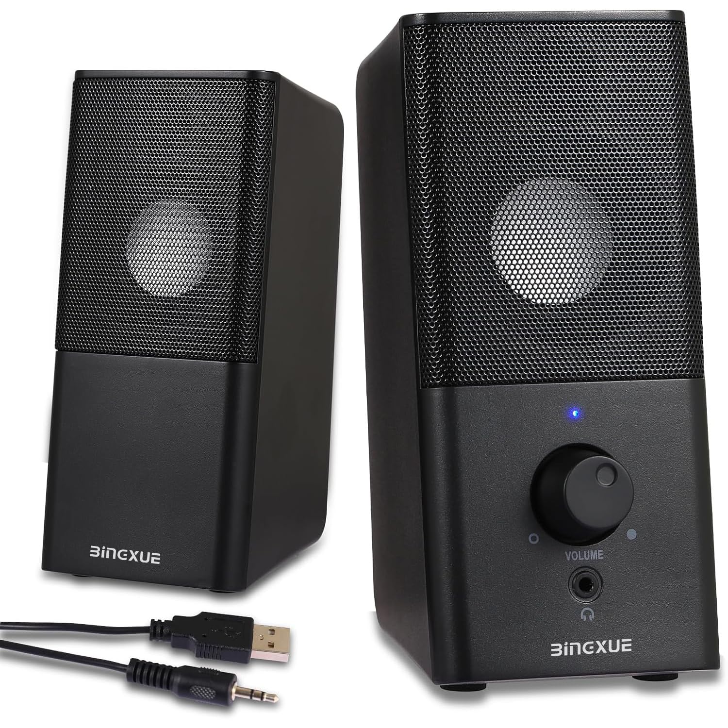 H21 Classic Computer Speakers for Desktop PC, Full Stereo Sound, USB-Powered, Gaming Spea…
