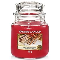 Yankee Candle Candela profumata in giara media | Cannella Vivace | Durata Fino a 75 Ore
