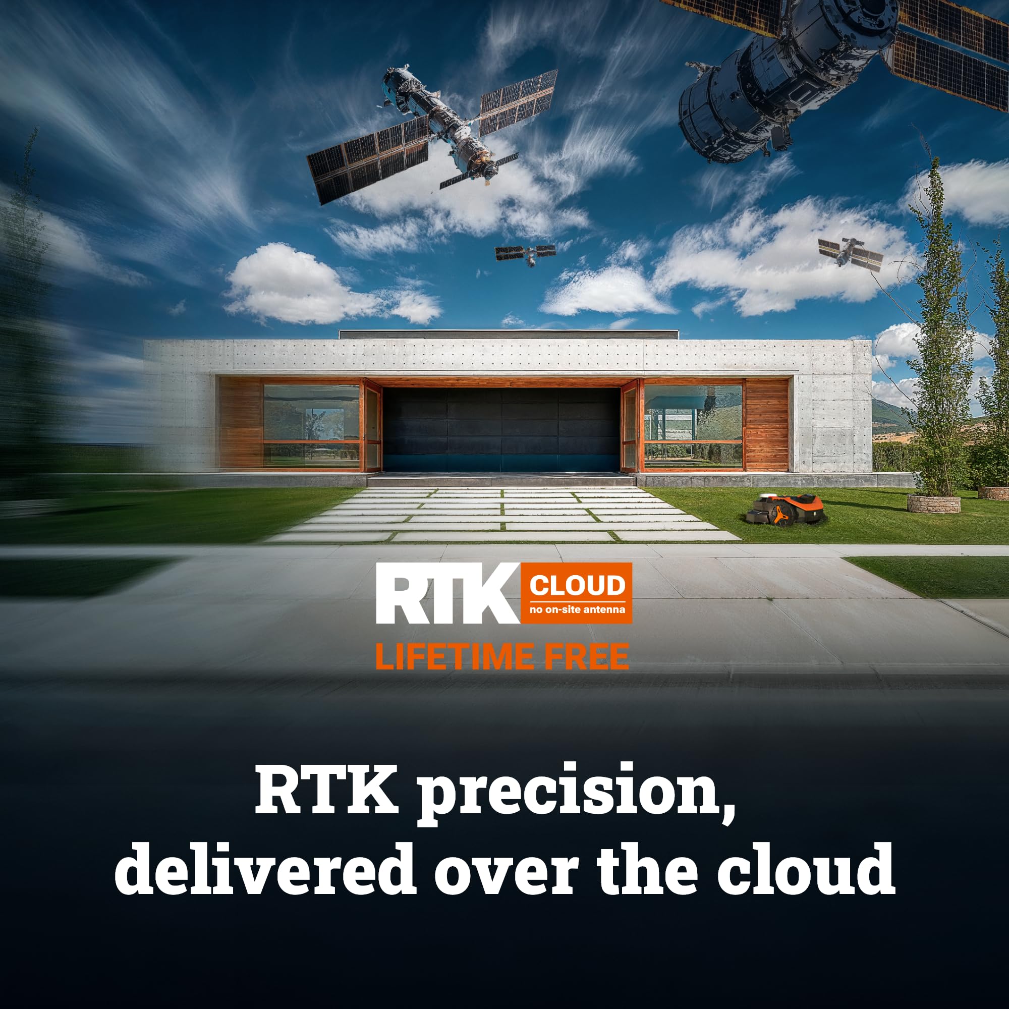 Worx Landroid Vision Cloud Robot cortacésped, cortacésped sin perímetro, Robot cortacésped para 1/4 Acre, prevención de obstáculos con IA y navegación RTK en la Nube, Pendiente del 30%, mapeo