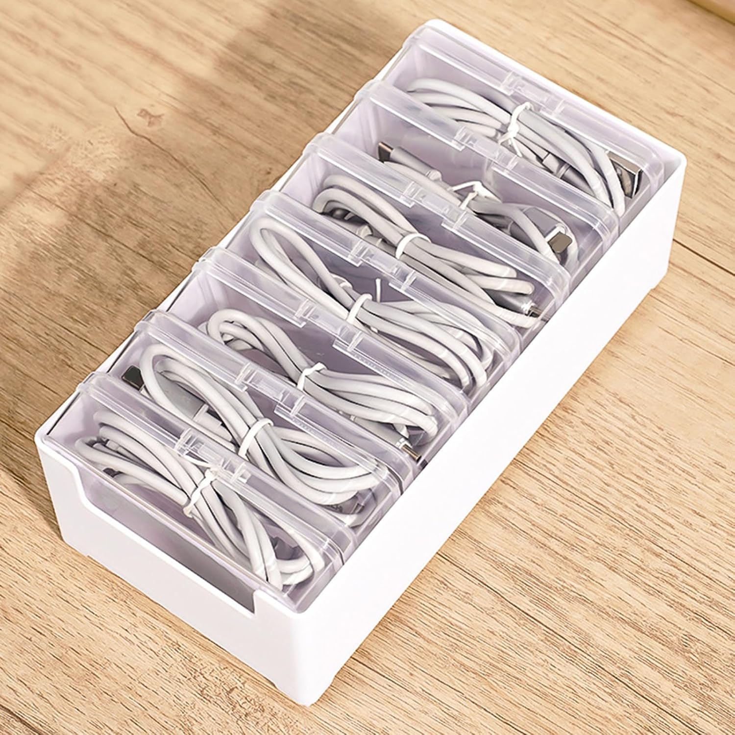 Sturdy Organizers Box with Multiple Compartments Accessory for Efficient Home Storage and Space Saving Designs Storage Box