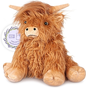 SuzziPals Highland Cow Microwavable Plush Heating Pad