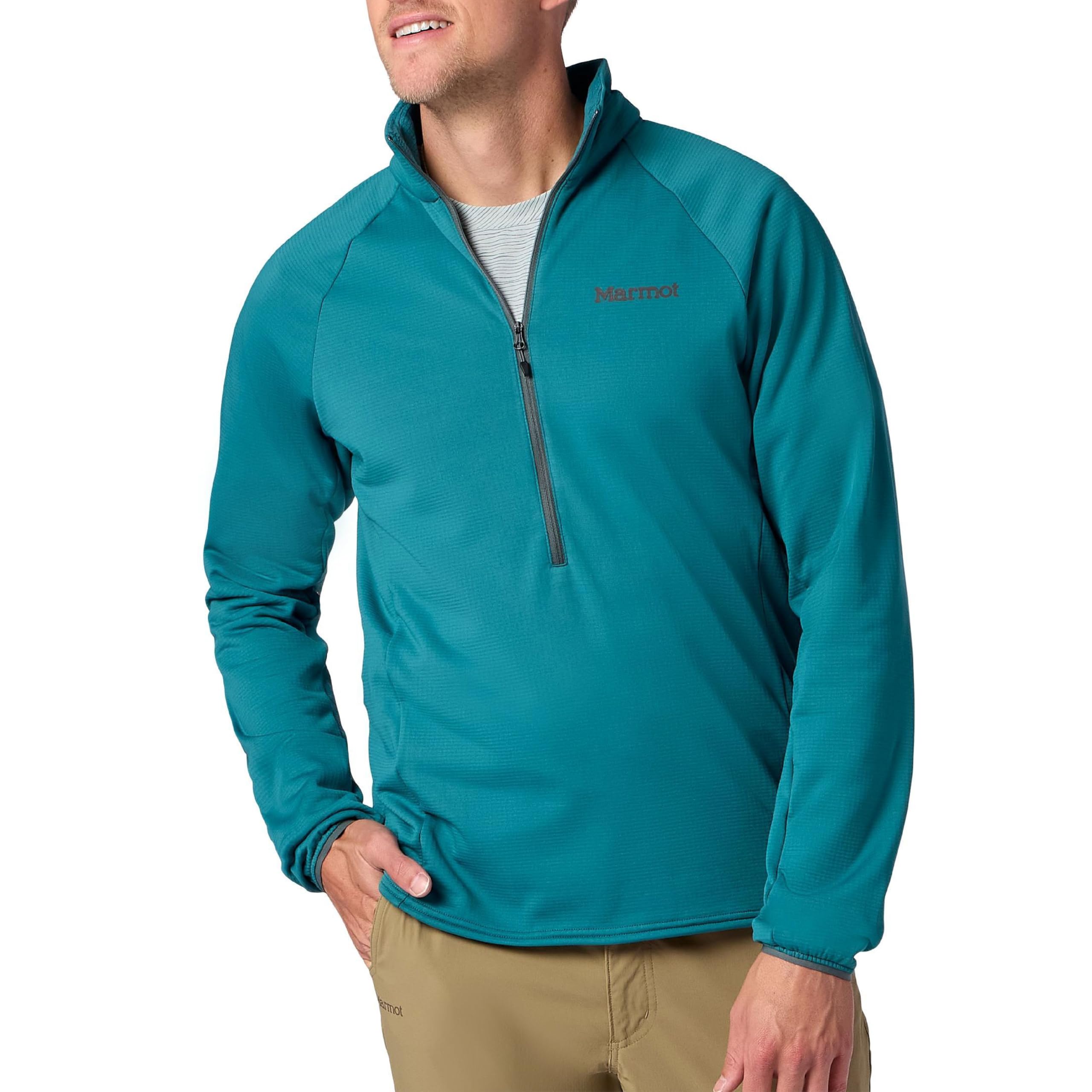 MARMOT Men's Leconte Fleece 1/2 Zip, Emerald Blue, XL
