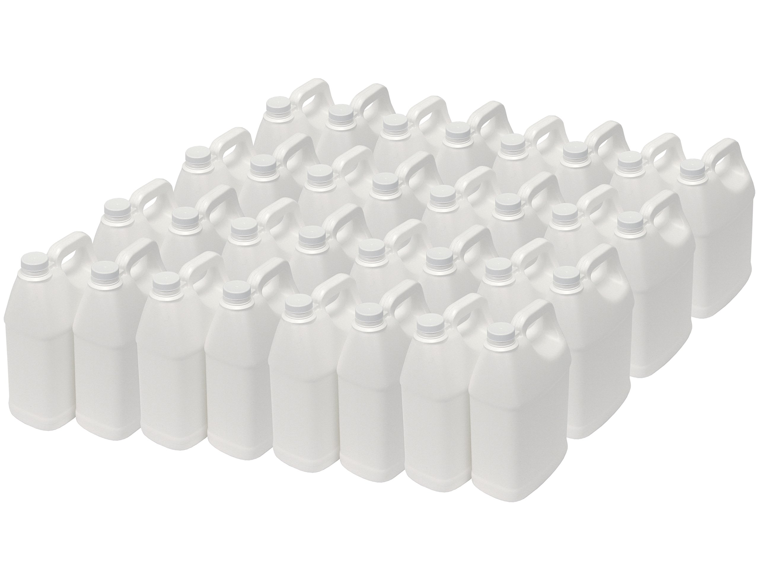 1 Gallon White light-weight Plastic F-Style Jug, Pack of 32