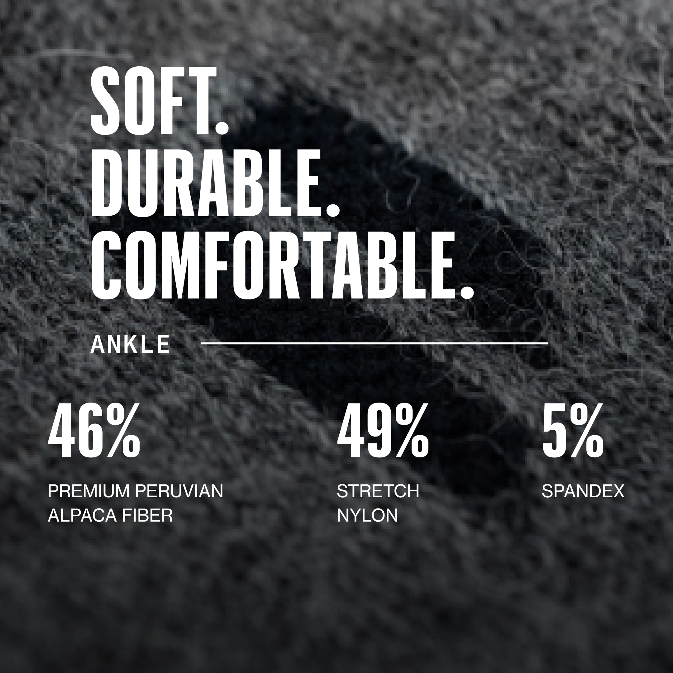 HOLLOW Calcetines tobilleros de alpaca para hombres y mujeres, absorben la humedad, calcetines de alpaca para senderismo, correr, regular la temperatura