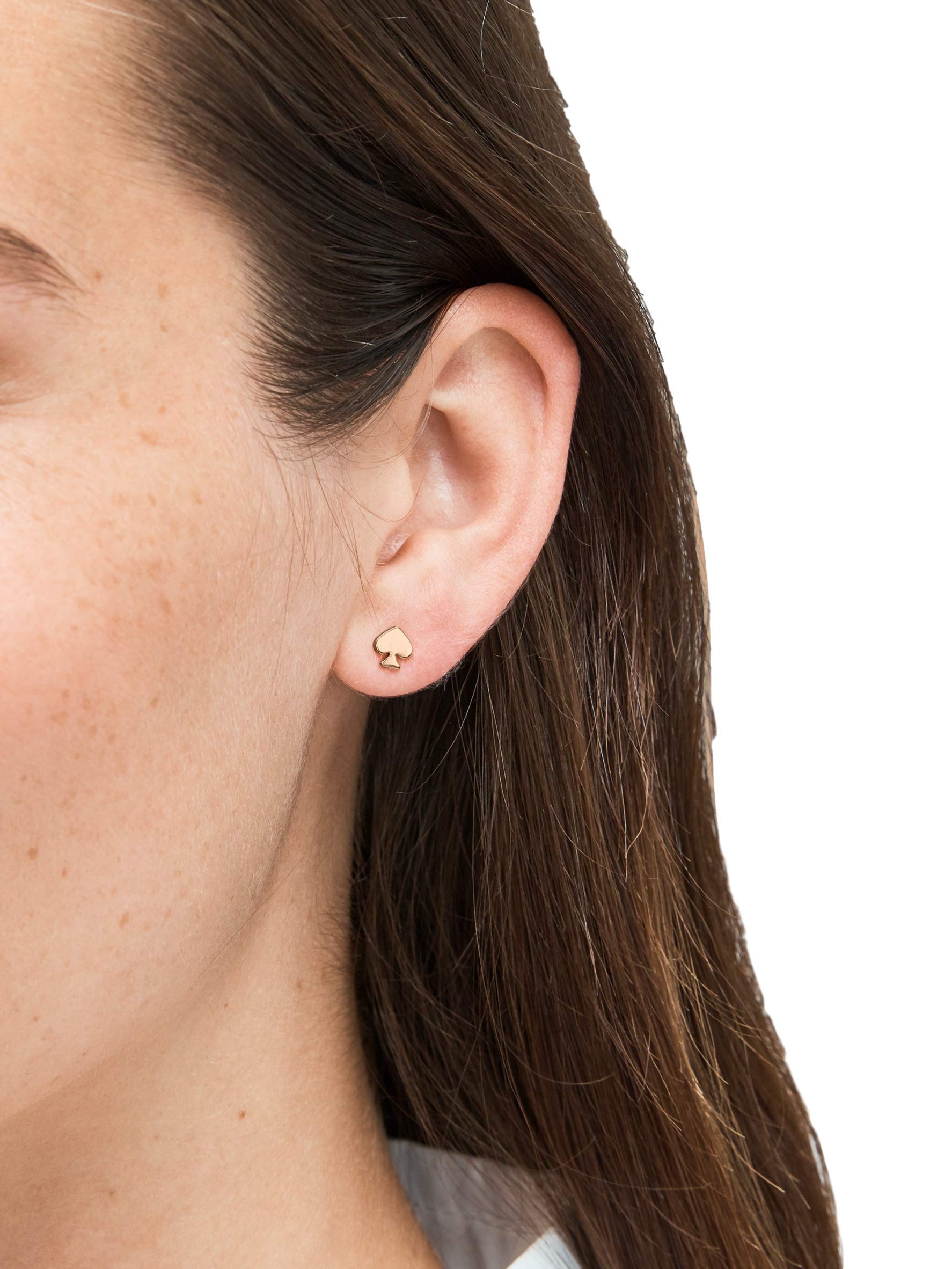 Kate Spade Signature Spade Mini Studs In Rose Gold Desertcart - Main Image