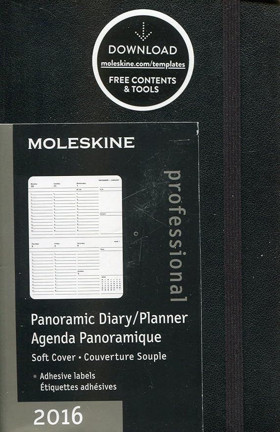 Moleskine Professional Agenda 2016, 12 meses, color negro Amazon.es