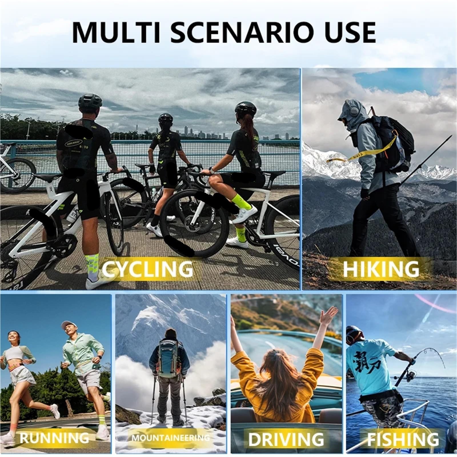Gafas de ciclismo, gafas sol fotocromáticas, protección UV400 for conducir, senderismo Apto para uso en exteriores