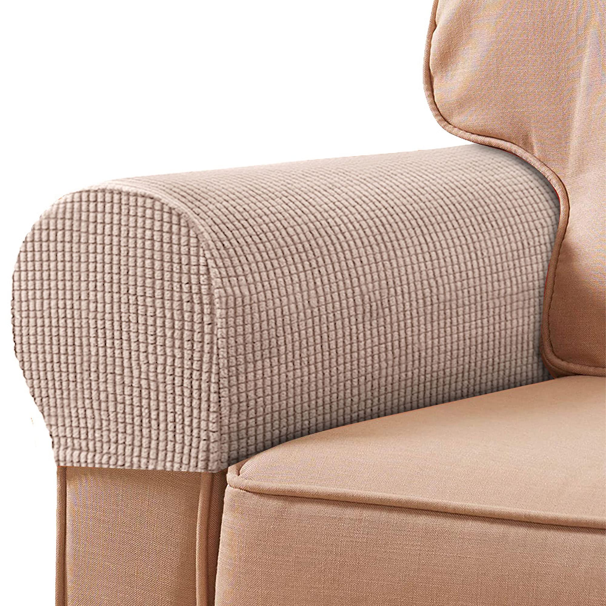 Set di 2 copribraccioli elasticizzati per poltrona, antiscivolo