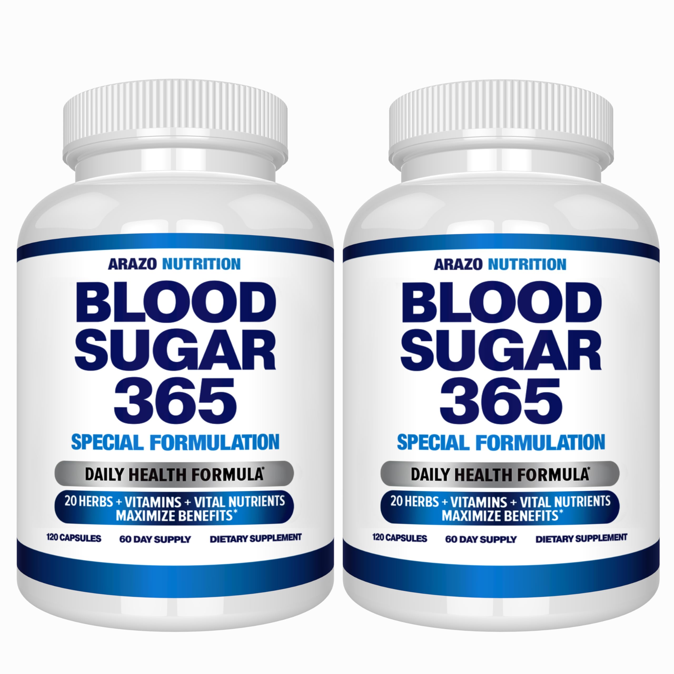 Arazo Nutrition Blood Sugar 365 Supplement – Supports Healthy Energy Levels - 120 Herbal Pills - 60 Day Supply — Amazon image 9