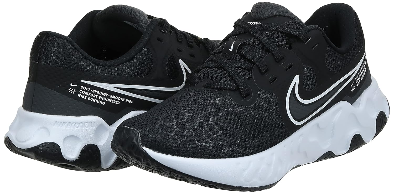 Nike Women's Stroke Running Shoe, Black White Dk Smoke Grey, 5 7 813ZFSP0wVL. SL1500