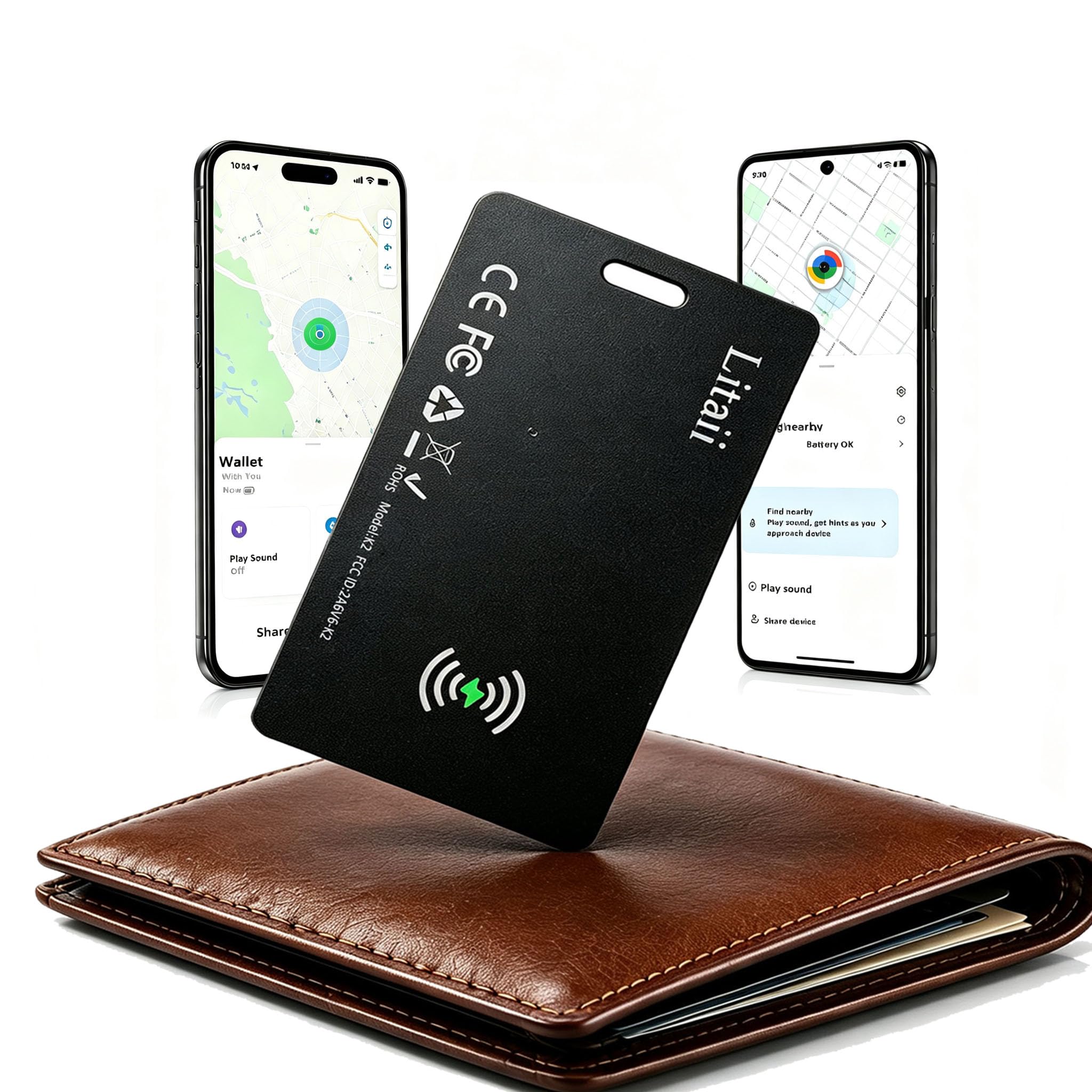 Wallet Tracker Card for Travel, Works with Apple Find My & Find Hub (Apple MFI Certified), Both iOS & Android, Rechargeable Tracking Card for Wallet Luggage Passport Purse - Ultra Slim Item Finder-image-47