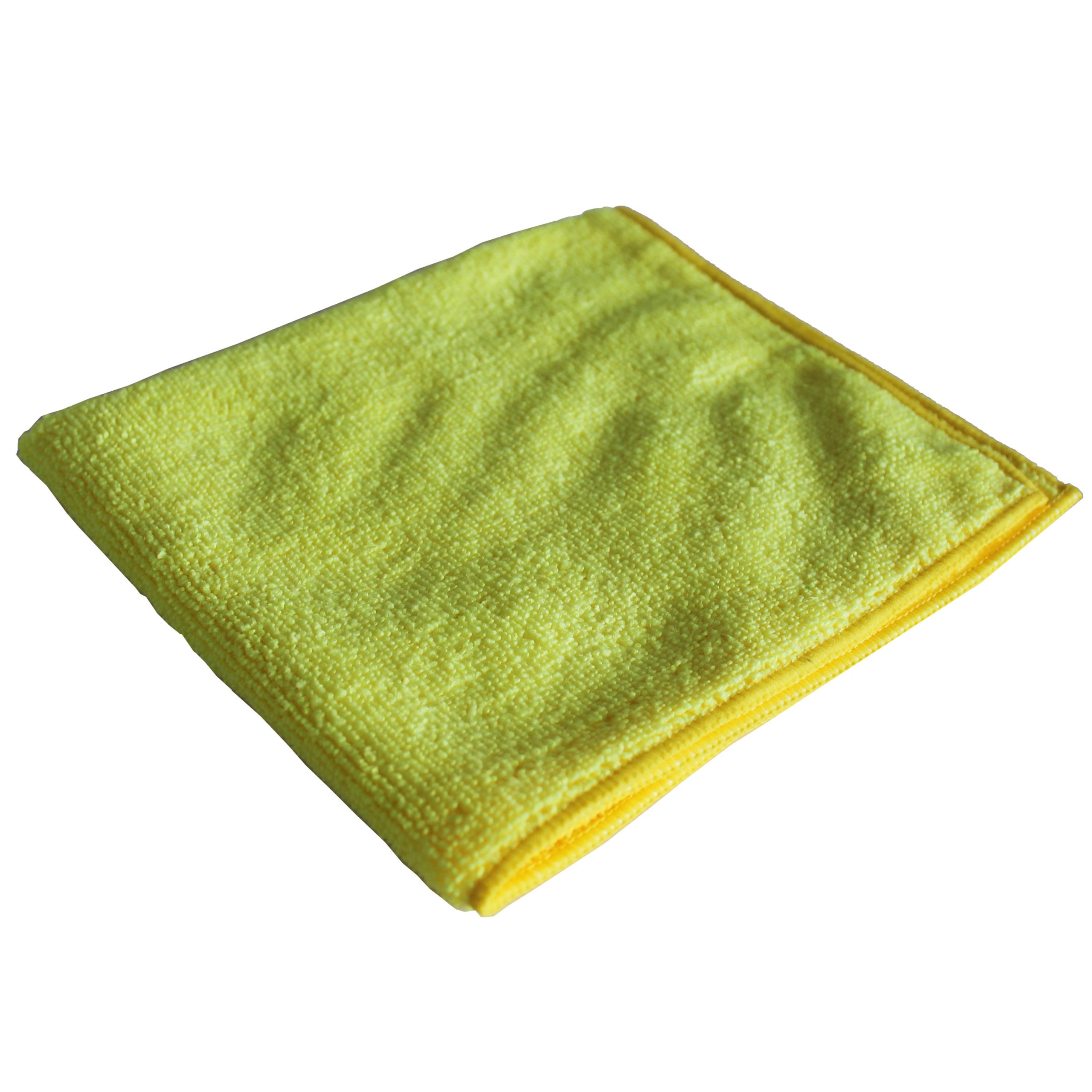 All Trade Direct Yellow 100X Microfibre Cloth 40Cm X 38Cm Valeting Polishing Microfiber Household