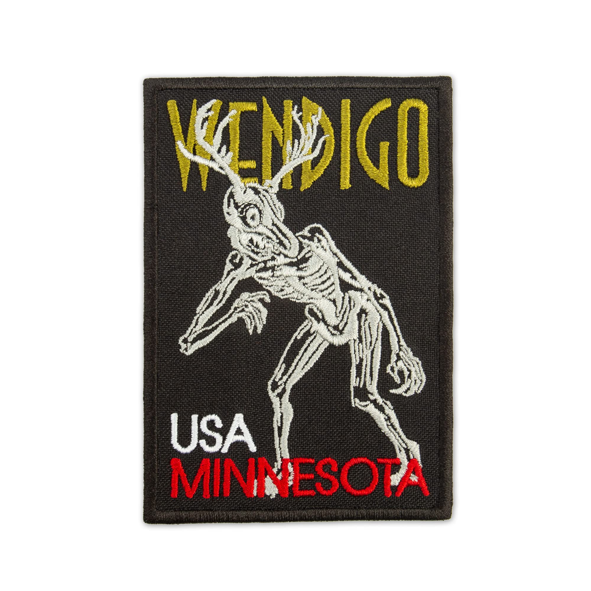 EMBROVERSE Wendigo Patch - Mystic Evil Spirit, Minnesota, USA Travel Patches - Embroidered Iron On - 2.8 x 3.9 inches