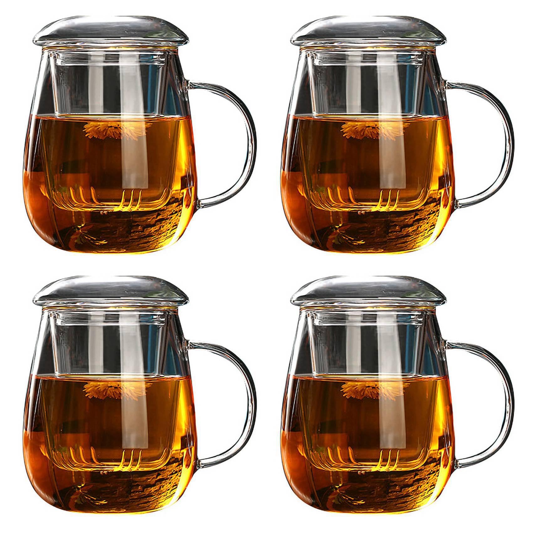 Tasse en verre style chinois 550ml pour infuser le thé sans feuilles résiduelles