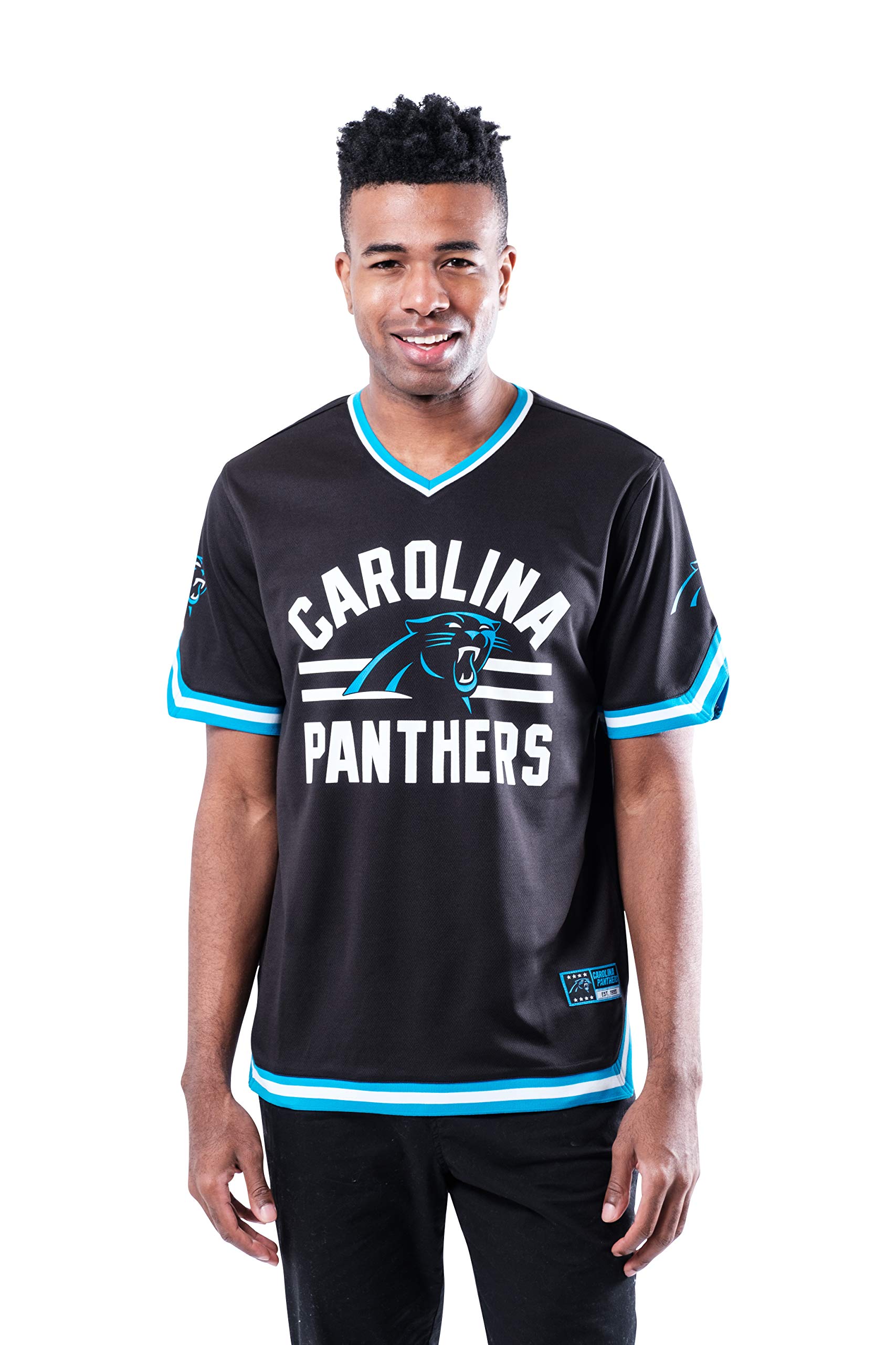 Ultra Game NFL mens Standard Jersey V-neck Mesh Stripe Tee Shirt