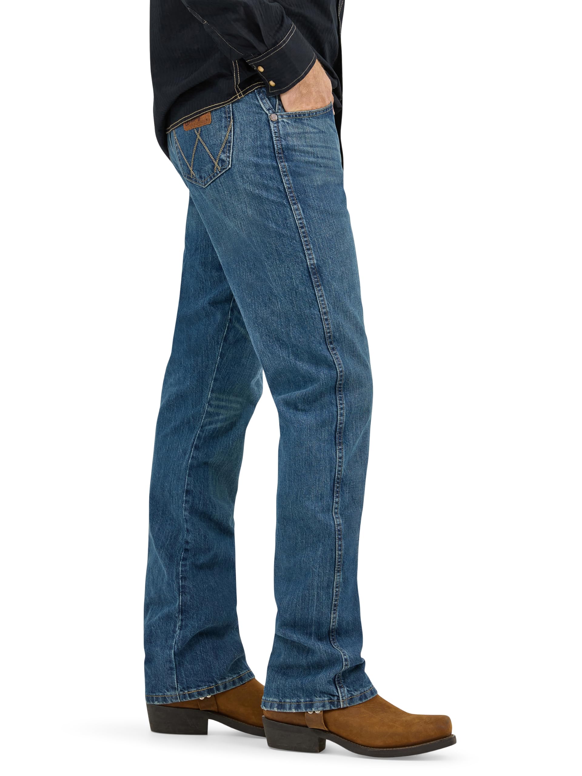 Wrangler Herren Retro Relaxed Fit Boot Cut Jeans, True Blue, 42W / 34L – Ansicht 2