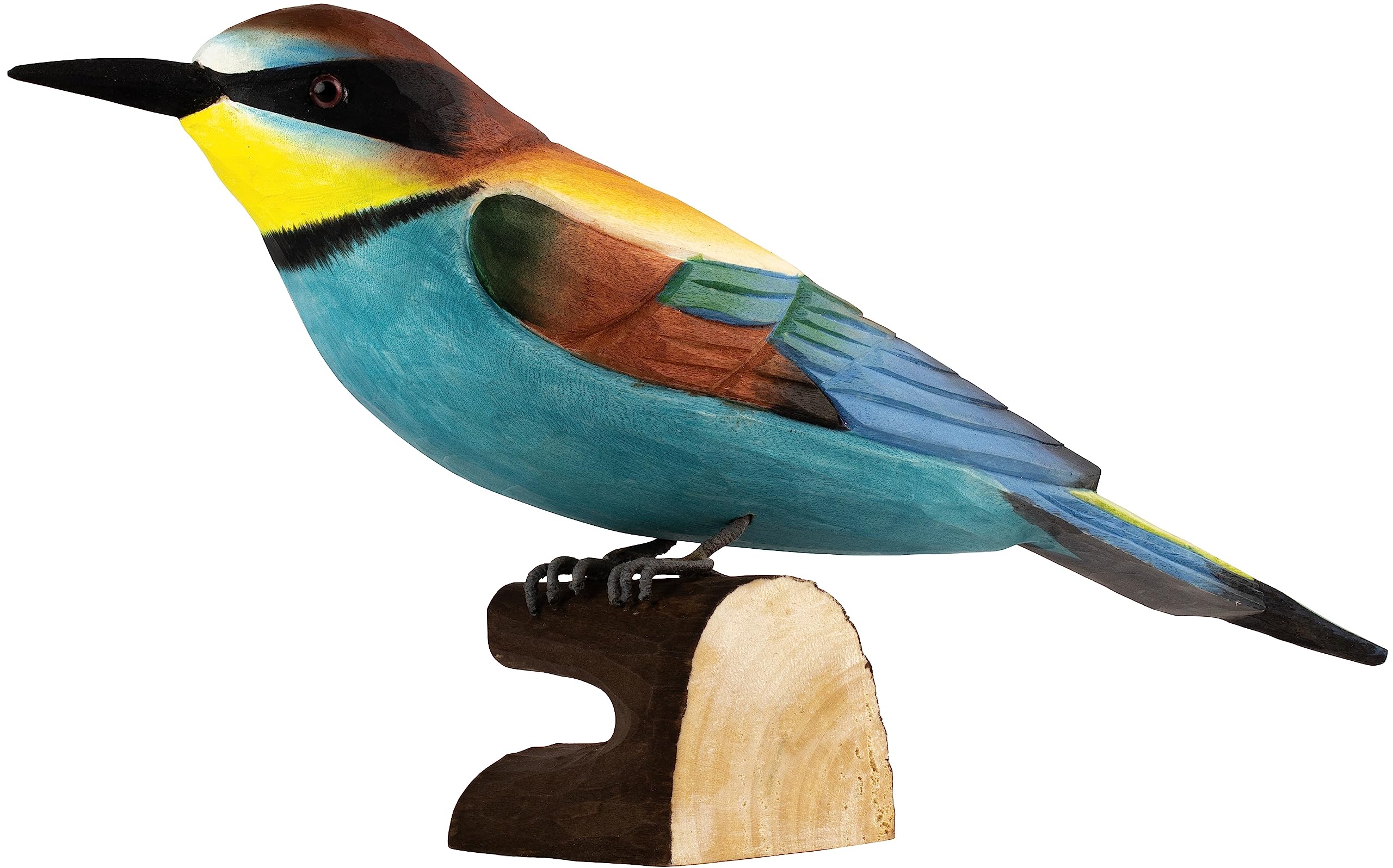 WILDLIFEGARDEN WG4475 DecoBird Bienenfresser - Handgeschnitzter Dekorative Vogel aus Holz - Große Europäische Vögel