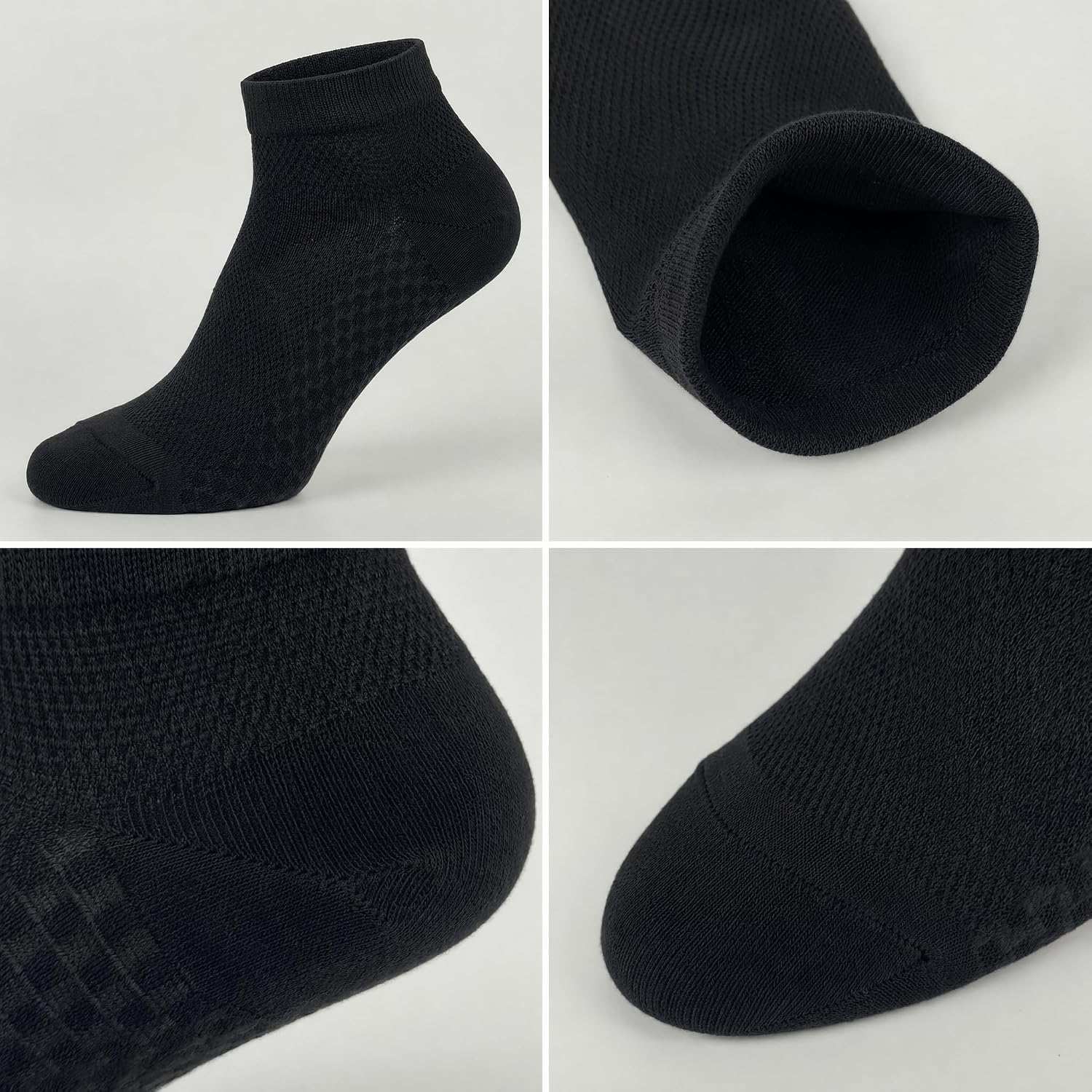 Men's Business Socks with Massage Sole Breathable Mesh Design Comfortable Low Cut Socks for Summer Casual Office Wear