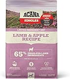 ACANA Singles Limited Ingredient Dry Dog Food, Lamb & Apple, Biologically Appropriate & Grain Free Lamb & Apple 4.5 Pound (Pack of 1)