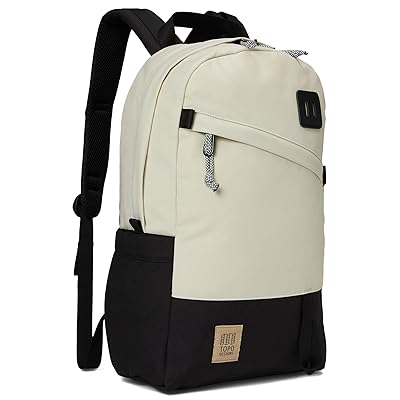 Topo Designs Daypack Classic Backpack Bags Bone White/Black, Leather/Nylon