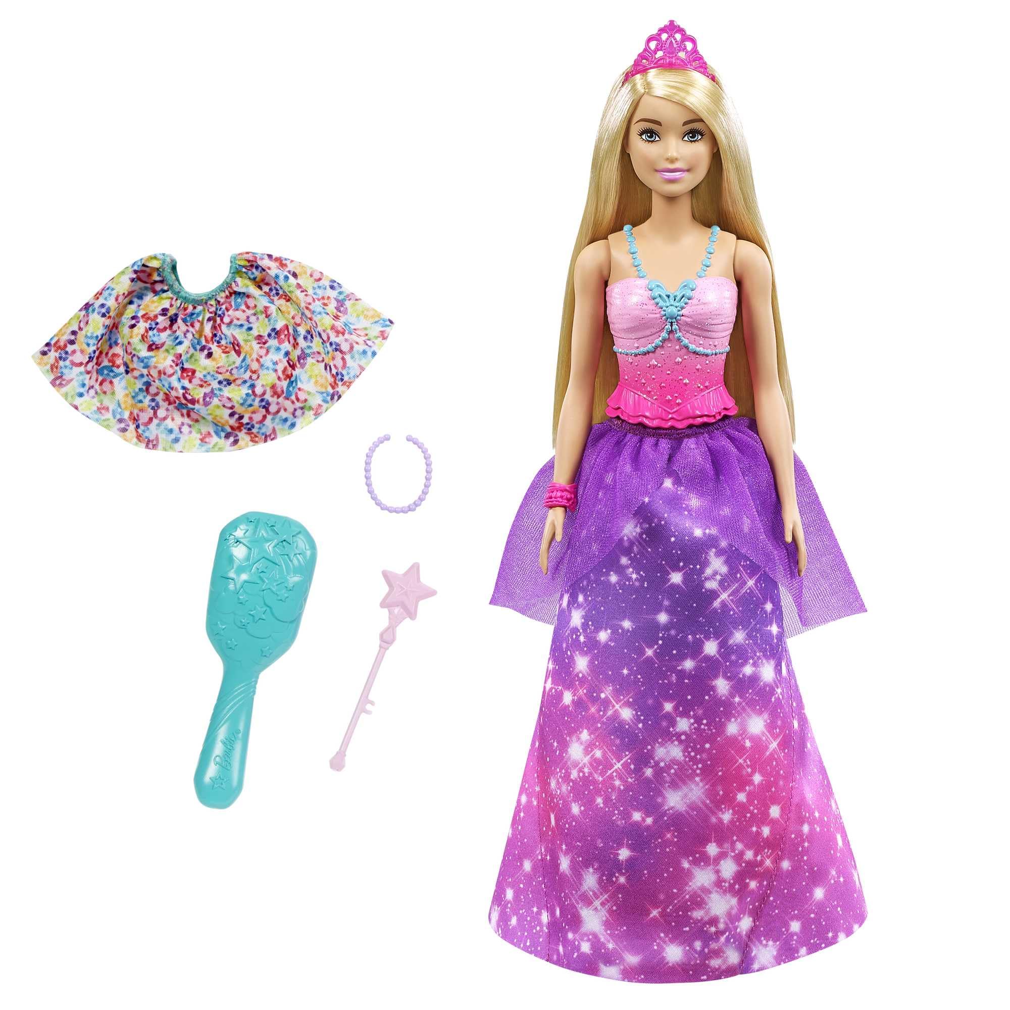 Barbie Dreamtopia Muñeca Princesa Sirena, con Accesorios y Falda de Moda (Mattel GTF92)