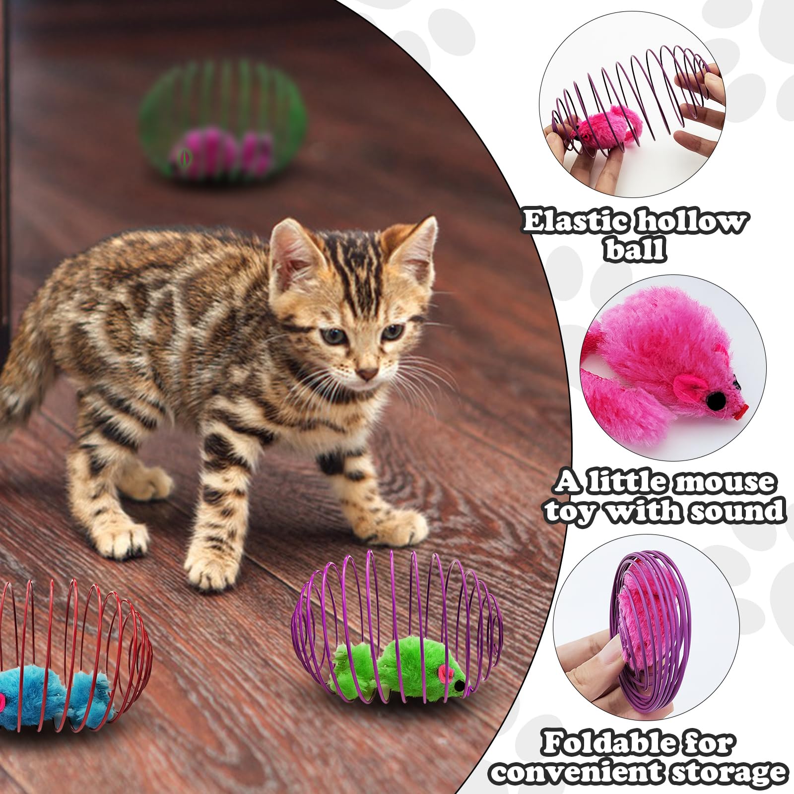 Andiker 6Pcs Cat Spring Toys - Image 3