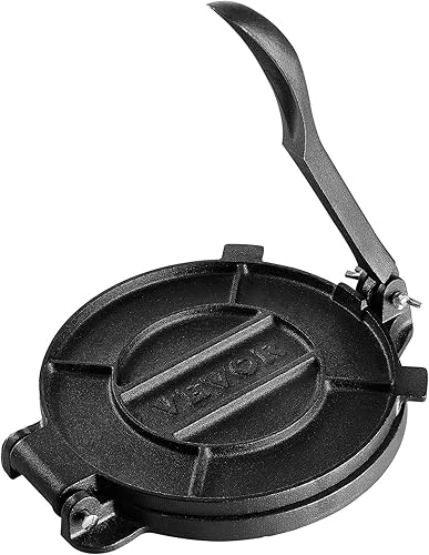 Miniatura 11 de VEVOR Prensa de tortilla, máquina de tortillas y Roti de 8 pulgadas, prensa de tortilladora resistente de hierro fundido, máquina de pataconera