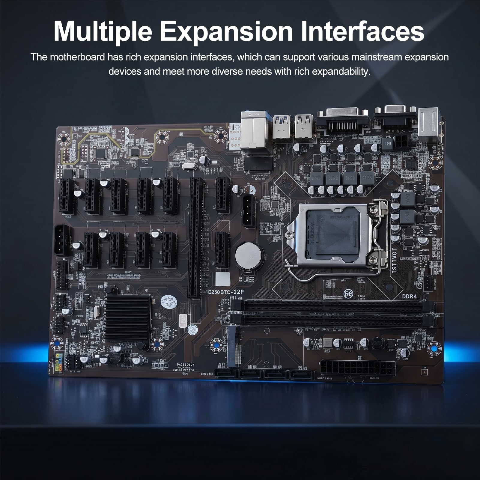 マザーボード マイニング専用 BTC B250C PCI-E(USB)12ポート Amazon.com: Mining Mainboard 12 PCIE Ports for GPU Rig, LGA1151