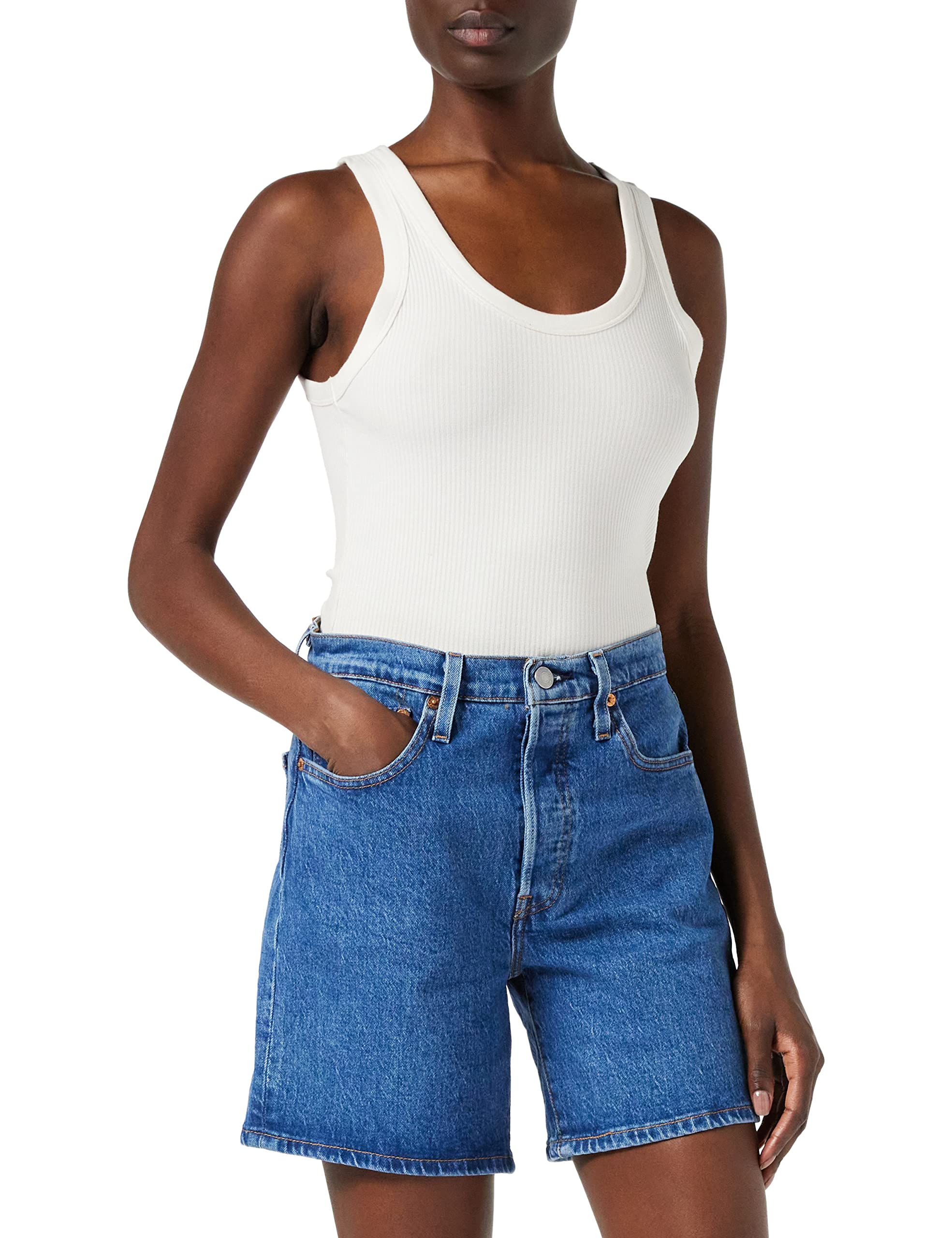 Levi's 501 Mid Thigh Shorts Pantalones cortos vaqueros Mujer