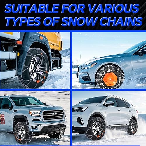 Miniatura 24 de DEDC Cadenas de nieve para SUV compatibles con Tesla MODELO 3 Cars 1 minuto de ajuste rápido motosierra reutilizable universal cadena de tracción