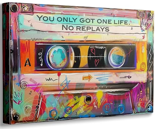 Retro Cassette Tape Canvas Wall Art, You Only Got One