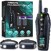 Nikketta Dog Shock Collar for 2 Dogs (15-150lbs): 4000FT Range, Night Flash Light, Adjustable Beep/Vibration/Shock, Keypad Lock