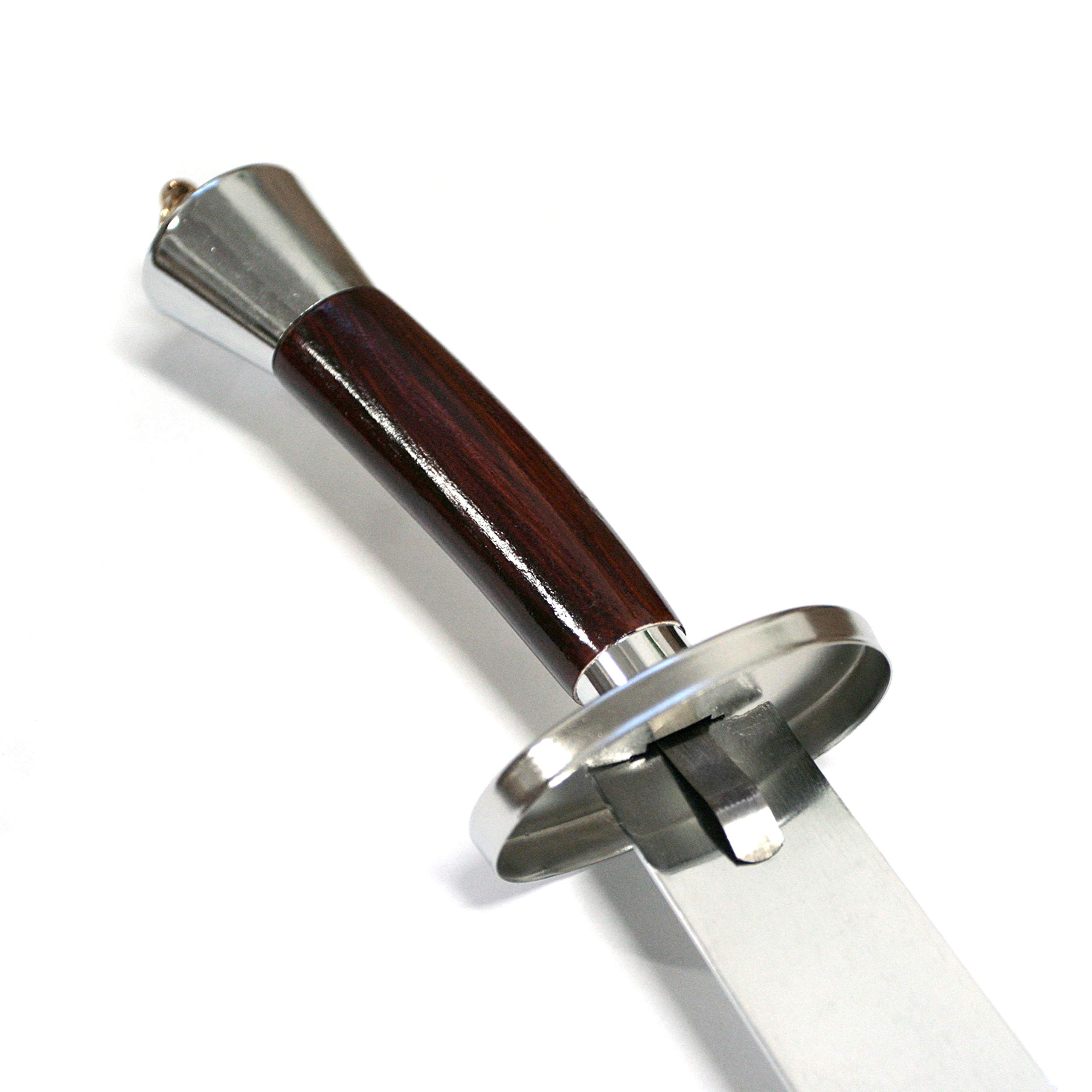 DEPICE Dao Säbel/Kung-Fu Schwert minimal schwingend 30", Klingenlänge 76 cm, Gesamtlänge 93 cm (95 cm in Scheide),ca. 550 g (ca. 1000 g mit Scheide), dekorative Holzscheide, Kung-Fu, Wushu
