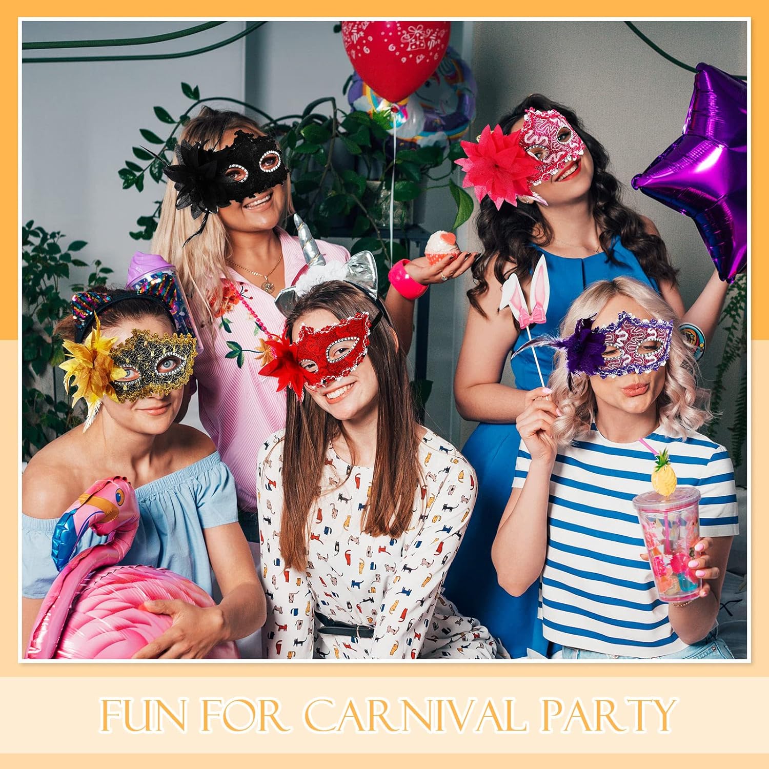 Yilloog 24 Pack Mardi Gras Masquerade Masks Bulk Unisex Half Face Venetian Masks Carnival Antique Look Costumes for Party(Multicolor) - Image 6