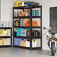 Vista 9 de Estantería de almacenamiento de 36" de ancho, 2500LBS, estanterías de garaje resistentes, estanterías ajustables de 5 niveles, estante