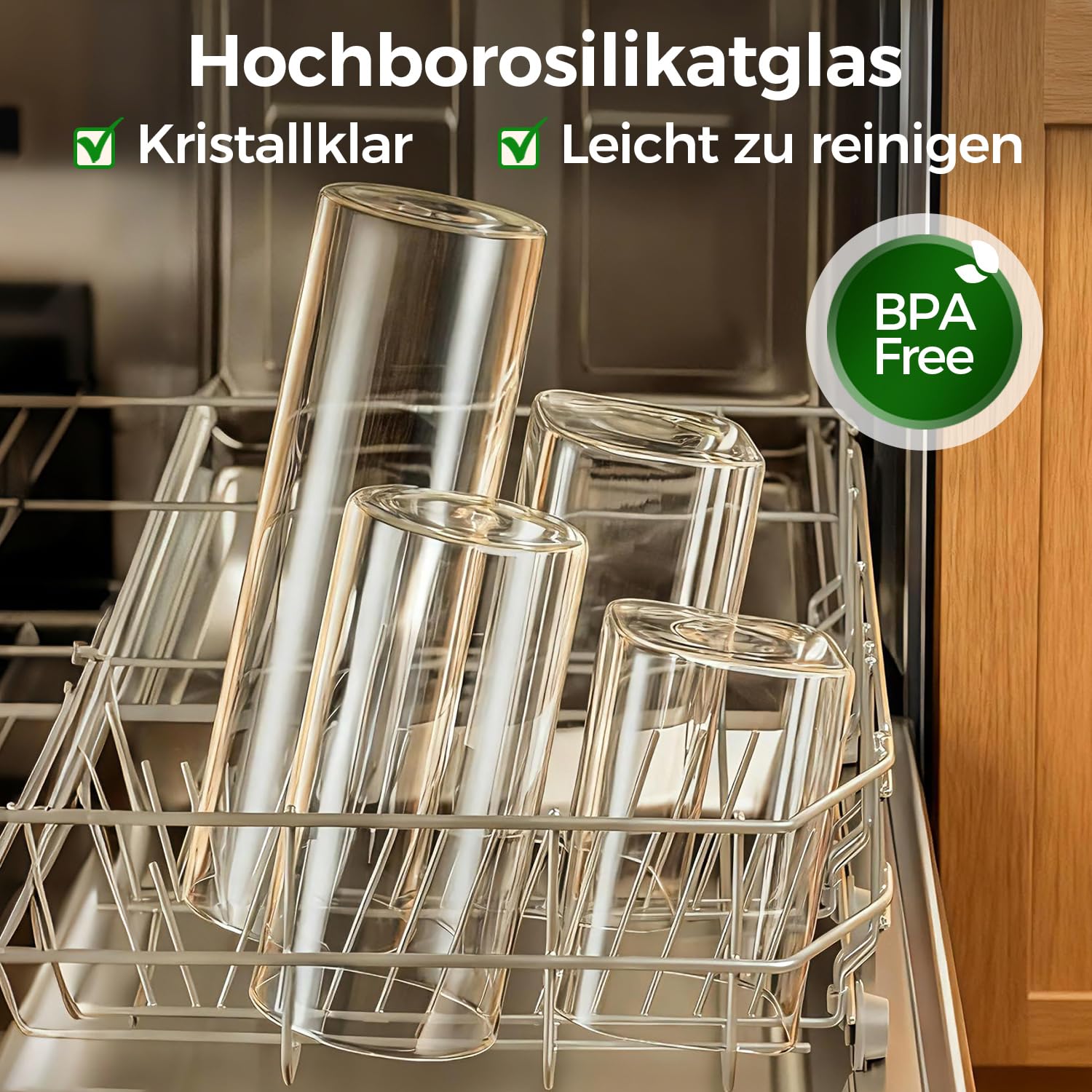 ComSaf Vorratsgläser, Glasbehälter mit Deckel, Vorratsdosen Glas 1 L×4/600 ml×8, 12er Set Vorratsgläser mit Deckel Luftdicht, Vorratsglas, Aufbewahrungsgläser Aufbewahrung Küche für Müsli, Cerealien