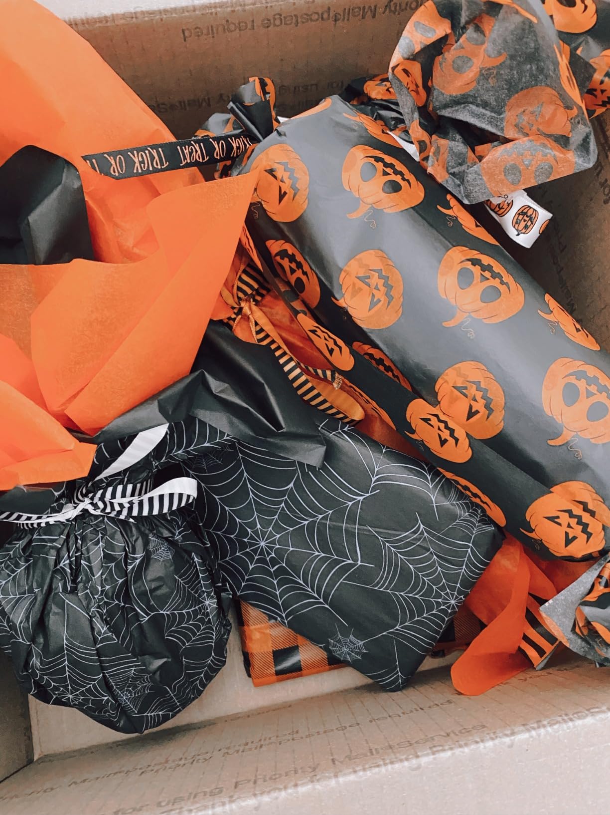 30 Fogli Di Carta Velina Di Halloween 50x35 Cm – Motivo Teschio, Per Confezioni Regalo E Decorazioni