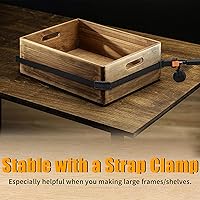 Vista 2 de Feekoon 1 paquete de abrazaderas de correa para cinturón de 13 pies para carpintería, abrazaderas de banda de liberación rápida con 4 garras