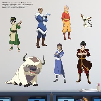 Avatar The Last Airbender Wall Decals - Set of 7 Vinyl Wall Stickers Bedroom Decorations Peel and Stick Room Decor
