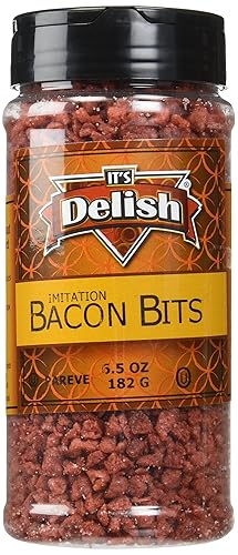 Bits de tocino de imitación de Its Delish, tarro mediano de 6.5 onzas