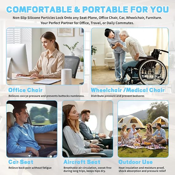Sondor Travel seat Cushion-Airplane seat Cushion for Long flighs
