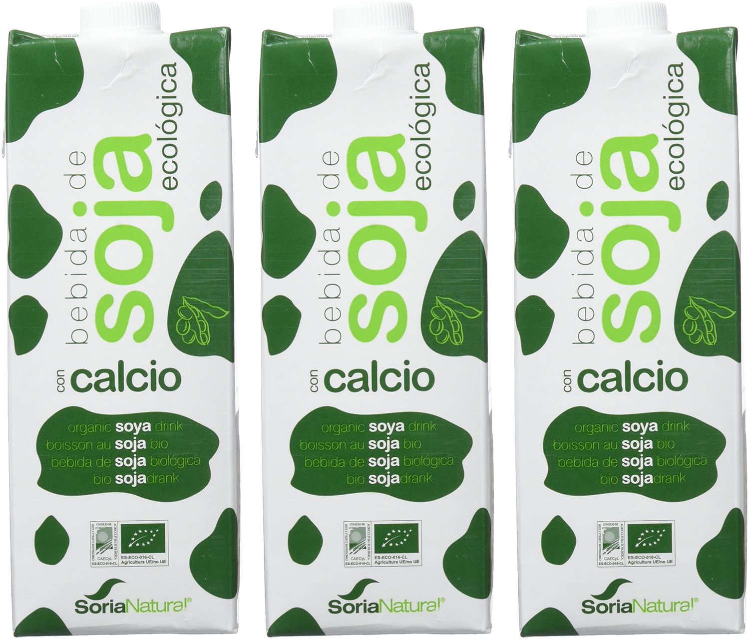 Soria Natural Bebida de Soja Ecológica 3 x 1 Litro