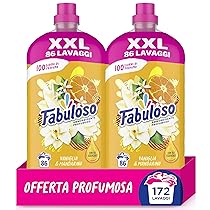 Fabuloso Ammorbidente Concentrato Profumato Vaniglia & Mandarino 1,9L | Fragranza che Dura per Settimane* | Fragranza Attivata dal Movimento | Rende i Capi Più Facili da Stirare** | 86 Lavaggi