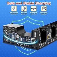 Vista 3 de Switch Charging Dock for Joycons - Charge for 6 Joycons Simultaneously - OLED Model Compatible - Switch Controller Charger Station with LED