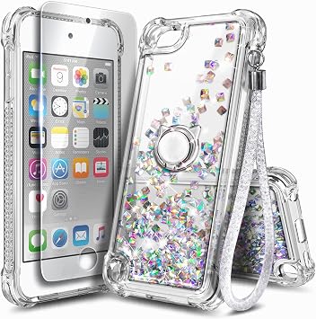 NGB Designed for iPod Touch Case 7th/6th Gen, Cute Glitter Crystal Gem