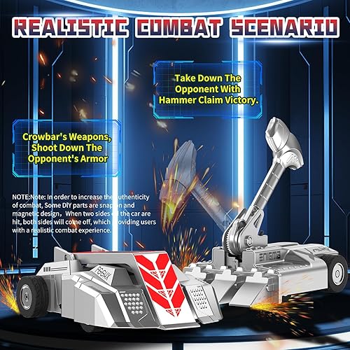 Miniatura 8 de Robots de batalla con control remoto, juguetes de lucha RC para 2 jugadores para niños, robots de lucha inalámbricos, juguetes STEM, juego