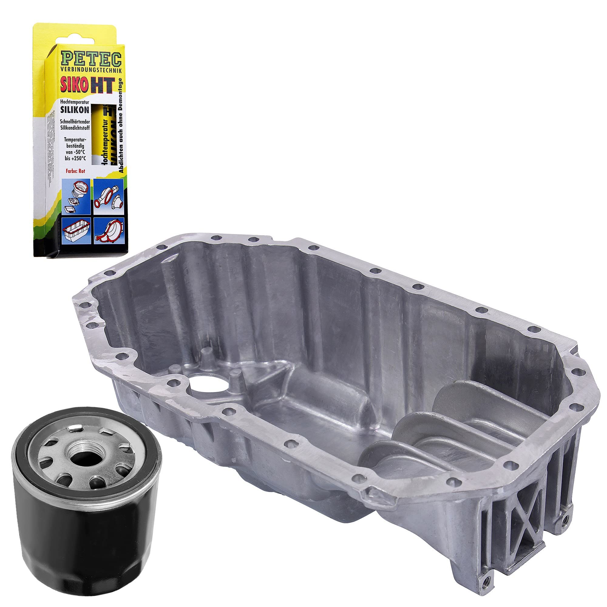 ATEC Germany 1x coppa dell'olio con foro per il sensore di livello | Compatibile con: SEAT LEON, TOLEDO II, SKODA OCTAVIA I, OCTAVIA I Combi, OCTAVIA II, OCTAVIA II Combi, VW BORA I