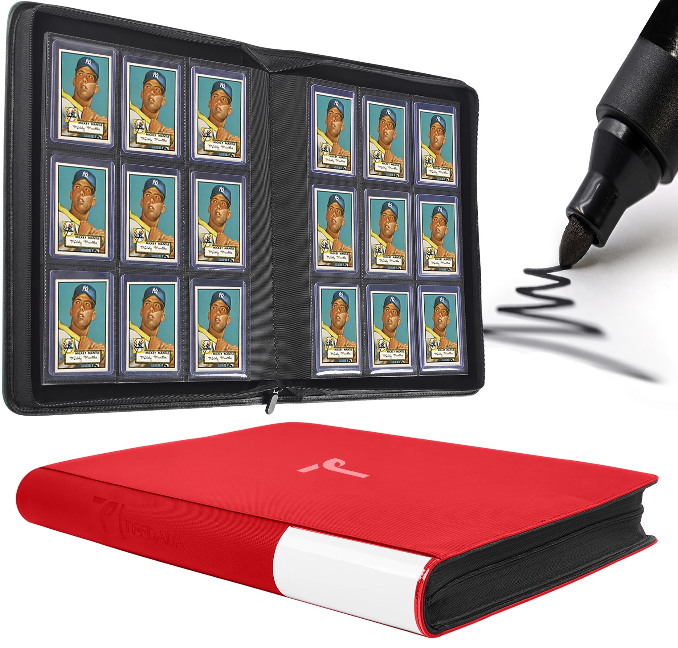 Amazon.com: TIFFDADA Top Loader Binder 9 Pocket, Holds 360+ Cards