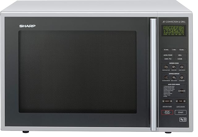 Sharp R959SLMAA Combination Microwave Oven, 40 Litre capacity, 900W, Silver